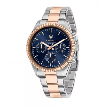 Maserati meeste Potenza kvarts analoogkell R8853100040 43mm musta numbrilauga ja musta nahast rihmaga