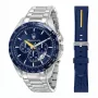 Maserati meeste kvartskronograafkell R8871612039 45mm roostevaba teras must sihverplaat nahkrihm