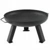 MASTER GRILL Garden Fire Pit 80 cm Round Steel Black