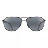 MAUI JIM Meeste 728-2M Polariseeritud Päikeseprillid - Matt Must Raam, Neutraalhall Lääts