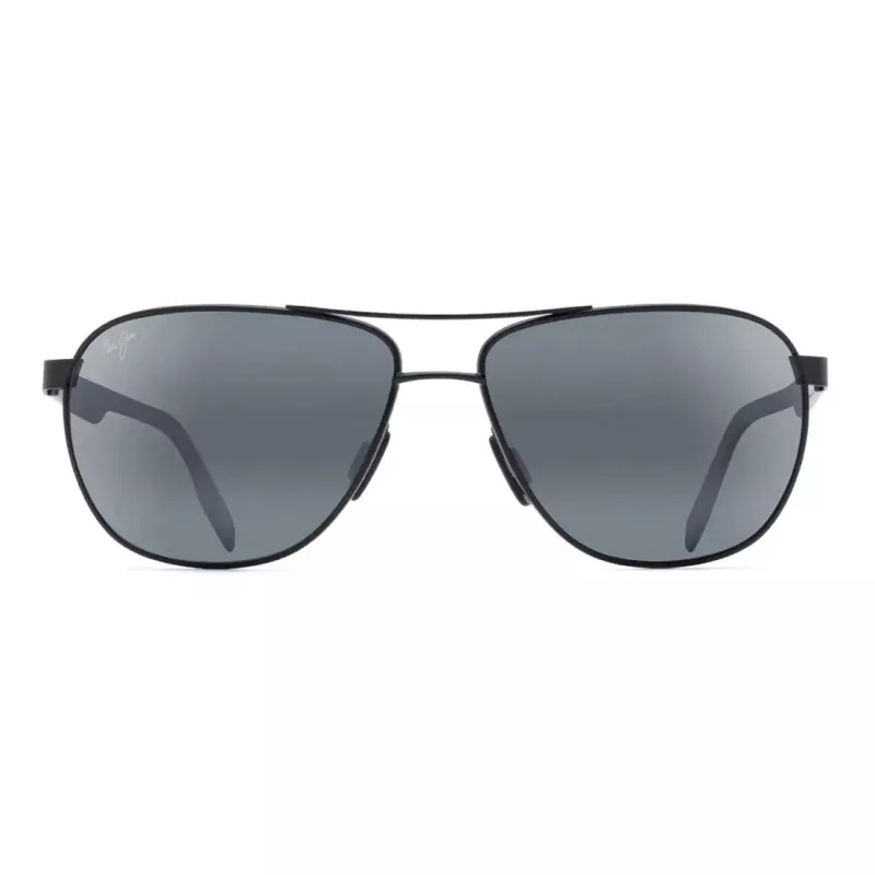 MAUI JIM Meeste 728-2M Polariseeritud Päikeseprillid - Matt Must Raam, Neutraalhall Lääts