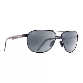 MAUI JIM Meeste 728-2M Polariseeritud Päikeseprillid - Matt Must Raam, Neutraalhall Lääts