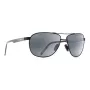 MAUI JIM Meeste 728-2M Polariseeritud Päikeseprillid - Matt Must Raam, Neutraalhall Lääts