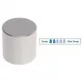 MAUL neodüüm silindermagnet, 10 x 10 mm, nikkel, hoidmisjõud: 4 kg - 1 tk (6166896)