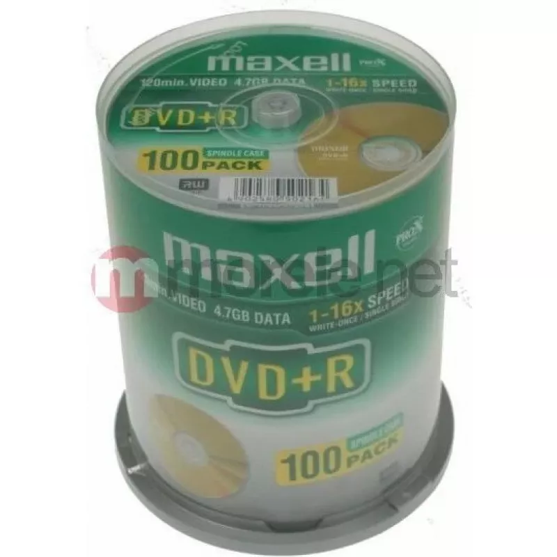 Maxell DVD+R 4.7 GB 16x 100 ketast spindlikarbis