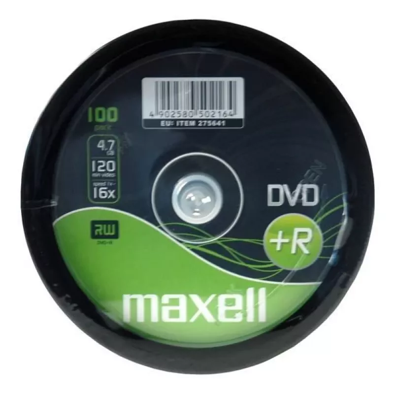 Maxell DVD+R 4.7 GB 16x 100 ketast spindlikarbis
