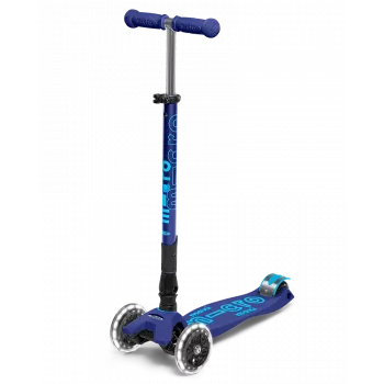 Maxi Micro Deluxe Foldable LED Red Scooter