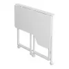MCN Maclean Kokkupandav L-kujuline laud Valge 100x65 cm liikuv lukustatavate ratastega MC-1250 L/W