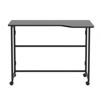 MCN Maclean Kokkupandav L-kujuline nurgalaud MC-1250 L/B, must, liikuv, 100x65 cm, max 50 kg
