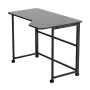 MCN Maclean Kokkupandav L-kujuline nurgalaud MC-1250 L/B, must, liikuv, 100x65 cm, max 50 kg