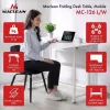 MCN Maclean MC-126 L/W Kokkupandav L-kujuline laud, valge, mobiilne, 100x73 cm, 50 kg koormus
