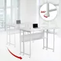 MCN Maclean MC-126 L/W Kokkupandav L-kujuline laud, valge, mobiilne, 100x73 cm, 50 kg koormus