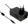 MEAN WELL GSM36E15-P1J 36W meditsiinilise klassi AC/DC laua toiteadapter, 15V 2.4A, 2,1x5,5mm DC pistik, IEC C14 sisend, Level VI tõhusus