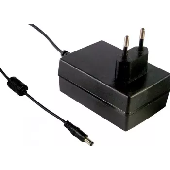 MEAN WELL GSM36E18-P1J 36W meditsiinilise klassi AC/DC toiteallikas, 18V 2A, IEC320-C8 sisend, DC tüüppistik 2.1x5.5mm
