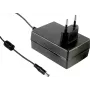 MEAN WELL GST25E28-P1J 25W 28V DC 0.89A AC-DC toiteallikas Europlugiga ja 2,1x5,5mm DC-pistikuga, must