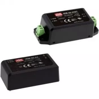 MEAN WELL IRM-30-12 kapseldatud AC/DC toitemoodul 30W 12V 2.5A PCB paigaldus 85-264VAC ITE 60950/62368 must