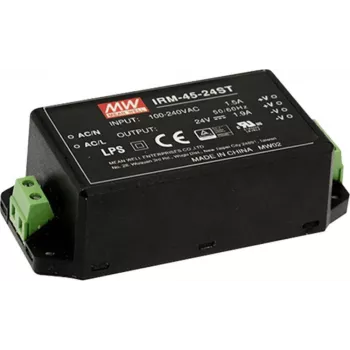 MEAN WELL IRM-45-12ST 45 W 12 VDC kapseldatud PCB-montaažiga AC/DC toiteallikas
