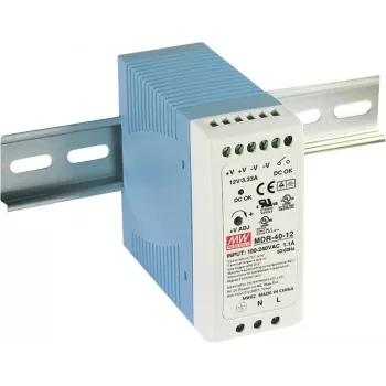 MEAN WELL MDR-40-12 DIN-liinile paigaldatav toiteplokk 12V DC 3.33A 40W