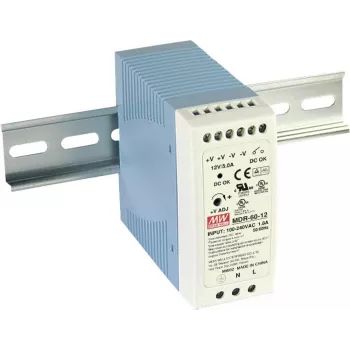 MEAN WELL MDR-60-5 DIN-liinile kinnitatav toiteallikas 5V 10A 50W