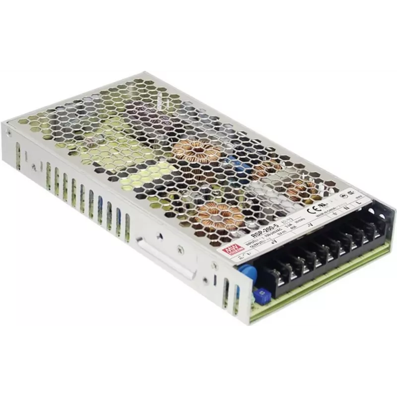 MEAN WELL RSP-200-48 201,6W 48V 1U madala profiiliga suletud toiteplokk aktiivse PFC ja ventilaatorjahutusega