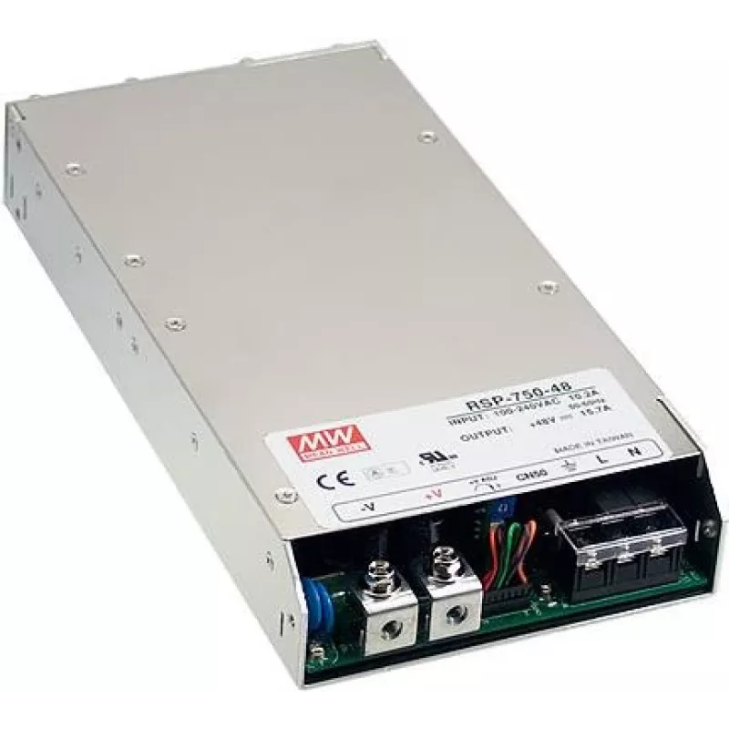 MEAN WELL RSP-750-24 750W 24V 31.3A suletud toiteplokk PFC-ga ja 1U madala profiiliga