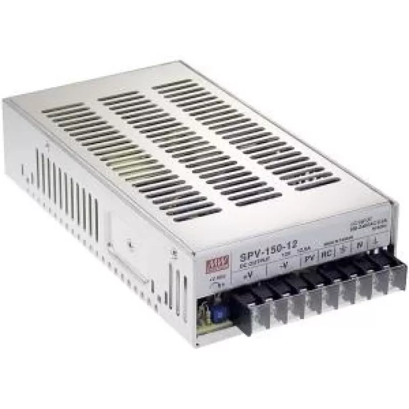 MEAN WELL SPV-150-48 153.6W 48V 3.2A üksikväljundiga AC/DC suletud lülitustoiteallikas aktiivse PFC ja passiivse jahutusega