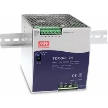 MEAN WELL TDR-960-48 960W 48V 20A kolmefaasiline DIN-liistu toiteallikas aktiivse PFC ja täieliku kaitsega