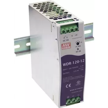 MEAN WELL WDR-120-12 DIN-liinil toiteplokk 120W 12V 10A, 180-550VAC sisend