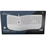 MediaRange MROS272 ergonoomiline juhtmega klaviatuur, poolitatud disain, 124 klahvi, integreeritud kerimisrull, valge