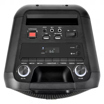 MEDION PE-1 Pure Party Speaker Black - Bluetooth 5.0, 40W RMS, 2x 6.5 inch kõlarid, Karaoke, TWS, LED tuled, Power Bank