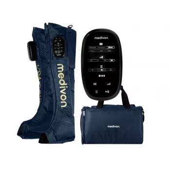 Medivon Compression Massager Aeria - Õhukompressiooniga jala- ja jalalabamassaažiseade soojendusega, 3 režiimi, 3 intensiivsust, juhtmevaba puldiga