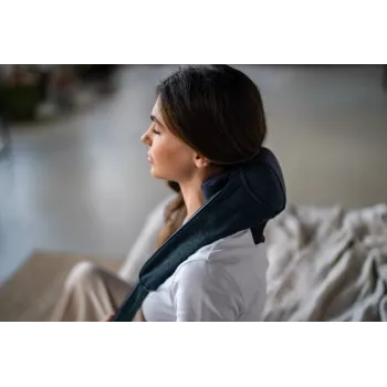 Medivon Hyperion Collar Shiatsu kaela- ja õlamassaažiseade soojendusega, 8 massaažipead, 3 intensiivsustaset, must/hall