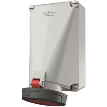 MENNEKES 143 CEE seinale kinnitatav pistikupesa 125A 5-pooluseline 400V 6h IP67 punane