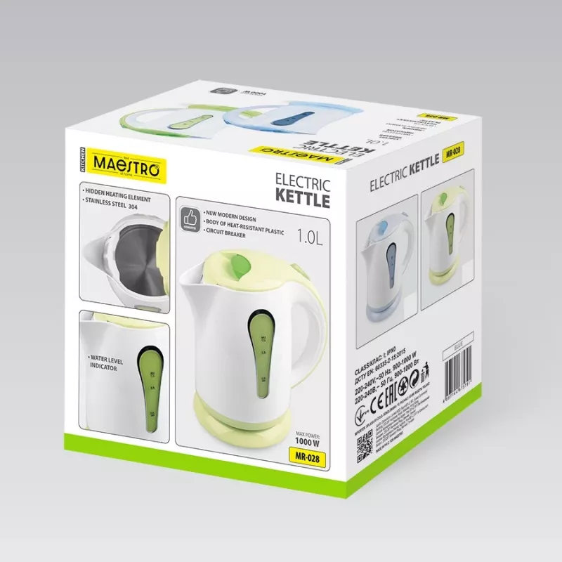 MEO elektriline veekeetja 1L 1000W MR-028-GREEN MAESTRO