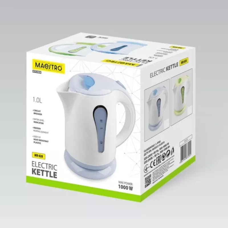 MEO MAESTRO elektriline veekeetja 1,7L 2200W sinine MR-031-BLUE