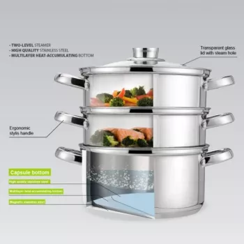 MEO MR-2900-24 MAESTRO keedupott 24 cm 5,0 L roostevabast terasest klaaskaanega, induktsiooniga ühilduv
