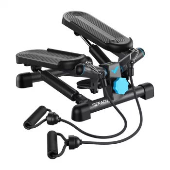 MERACH MR-2354B2 Mini Stepper vastupanulintide, hüdrosilindrite ja LCD-ekraaniga, must
