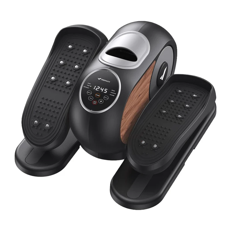 MERACH MR-E32B1 Mini elliptiline treener, magnetiline takistus, 8 taset, LCD-ekraan, lauaalune, must
