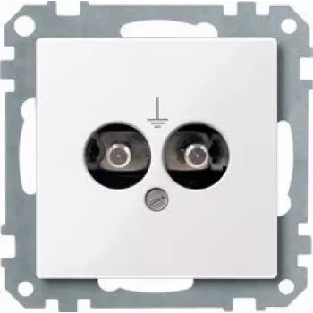 Merten 290425 Schuko pistikupesa sisu, polaarvalge (RAL 9010), süvispaigaldatav, 16 A, 250 V, IP20, kruviklemmid, System M