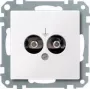 Merten 290425 Schuko pistikupesa sisu, polaarvalge (RAL 9010), süvispaigaldatav, 16 A, 250 V, IP20, kruviklemmid, System M