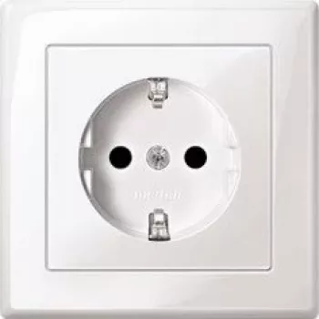Merten MEG2300-1519 Schuko pistikupesa CEE 7/3, süvispaigaldatav, 16 A, 250 V, polaarvalge