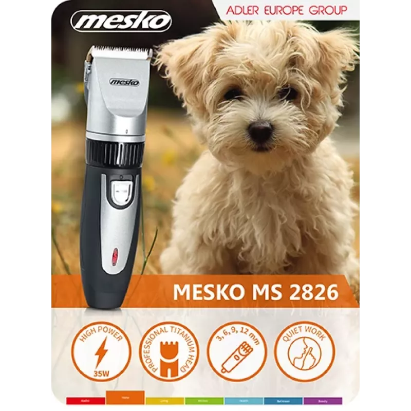Mesko MS 2826 juukselõikur 4 kammikinnitusega, roostevabast terasest terad, vahelduvvool