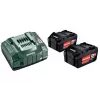 Metabo 18V LiHD 5.5Ah aku ja ASC 145 Air Cooled laadija komplekt (2 akut)