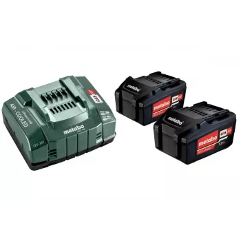 Metabo 18V LiHD 5.5Ah aku ja ASC 145 Air Cooled laadija komplekt (2 akut)