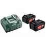 Metabo 18V LiHD 5.5Ah aku ja ASC 145 Air Cooled laadija komplekt (2 akut)