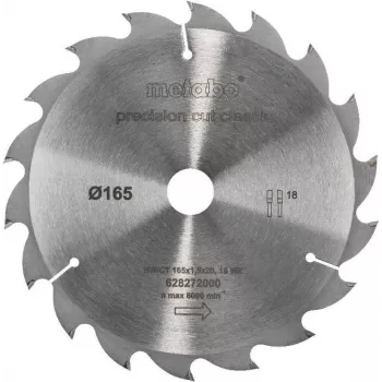 Metabo Classic ketassaetera 165mm x 20mm ava, 18 hammast, ATB, kõvasulamhambad, puidule