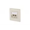 METZ CONNECT BTR E-DAT modul 8/8(8) UP süvispaigaldatav CAT 6 võrguandmeväljund, 2 x RJ45, pärlvalge RAL 1013 1309121001-E