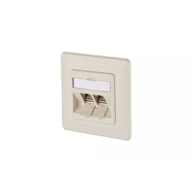 METZ CONNECT BTR E-DAT modul 8/8(8) UP süvispaigaldatav CAT 6 võrguandmeväljund, 2 x RJ45, pärlvalge RAL 1013 1309121001-E