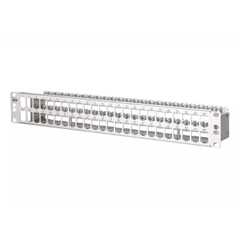 METZ CONNECT BTR E-DAT modul Patch Panel 48-porti 1.5U varjestatud Cat.6A must 130924-00-E