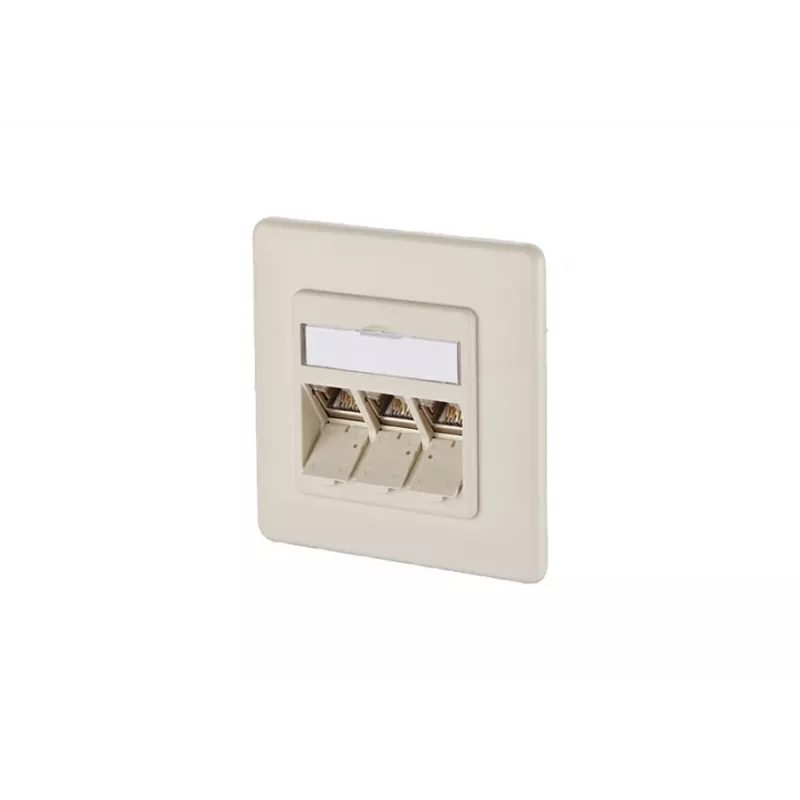 METZ CONNECT BTR IT CONNECT E-DAT modul 3x8(8) UP - Süvispaigaldatav võrgupesa, 3-porti RJ45, CAT 6, varjestatud, pärlvalge (RAL 1013) 1309131001-E